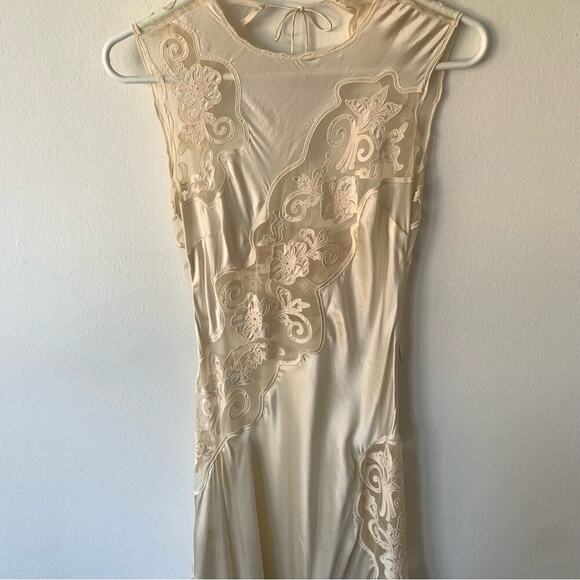 Ulla Johnson Kaia Cowrie Sheer Silk Lace Sleeveless Midi Dress Bride Bridal - Picture 11 of 14